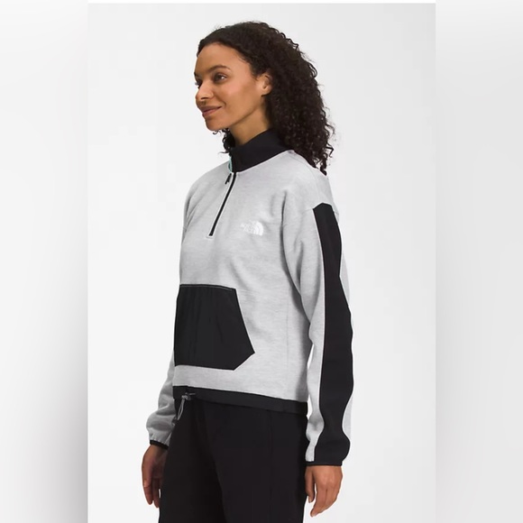 The North Face Tech Pullover Sweater - Zip Neck Size Color Light Grey Heather - Picture 5 of 6